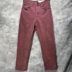 Rag & Bone Maya High Rise Burgundy Jeans Womens 27 Straight Leg 5 Pocket Organic